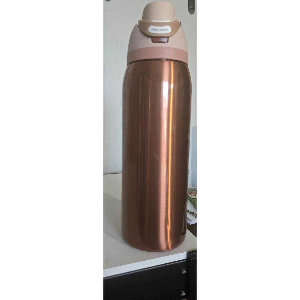 Owala FreeSip 40oz Insulated Stainless Steel Water Bottle Rose Gold Metallic